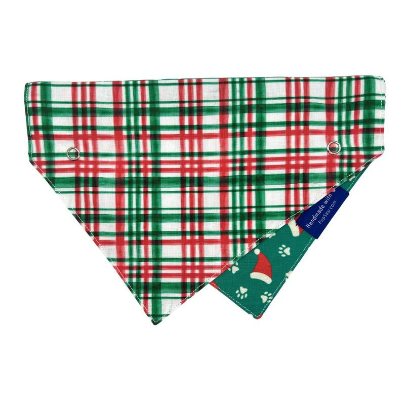 "Santa Paws" Reversible Dog Collar Bandana - Perfect for Every Occasion!