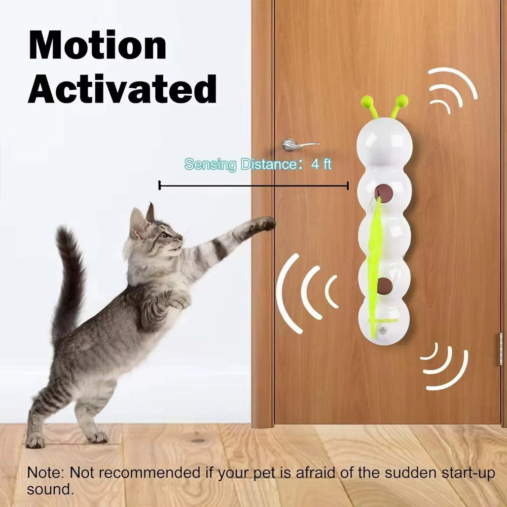 Interactive Caterpillar Rechargeable Cat Toy - Motion Activated Endless Fun!