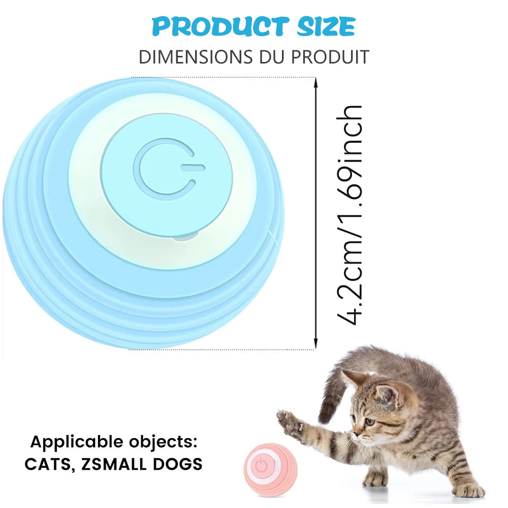 Automatic Interactive Rolling Ball for Cats - The Ultimate Smart Cat Toy for Endless Fun and Exercise