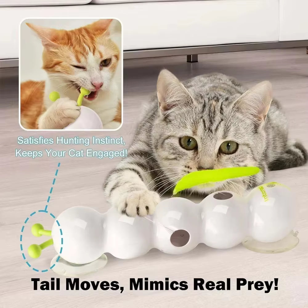 Interactive Caterpillar Rechargeable Cat Toy - Motion Activated Endless Fun!